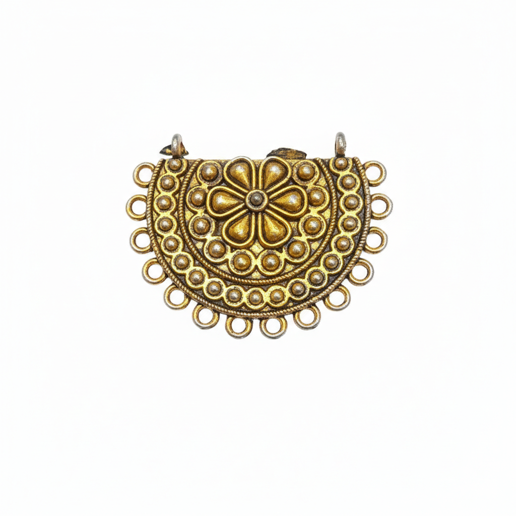 Antique Gold Oxidized Pendant 10 pc