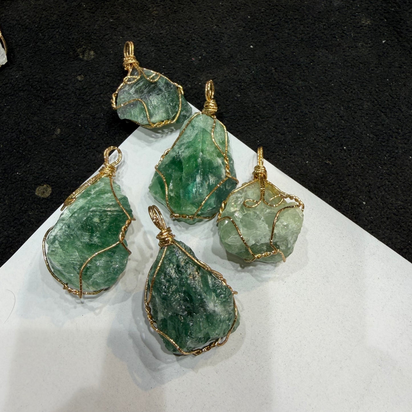 Raw Crystal Quartz Wire-Wrapped Pendants 1.5 inch size.