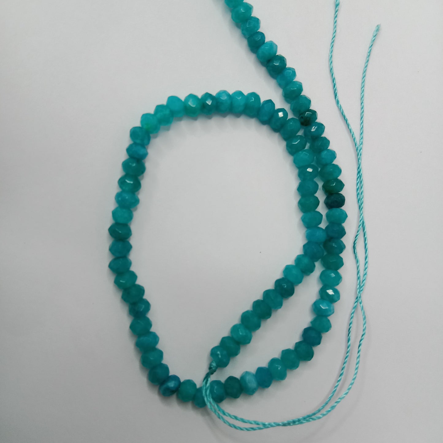 Shaded Green High Quality agateRondell Beads 4mm 1 string