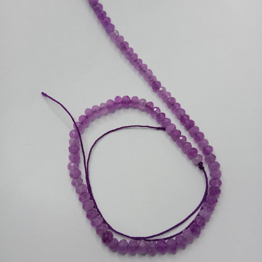 Shaded purple High Quality agateRondell Beads 4mm 1 string