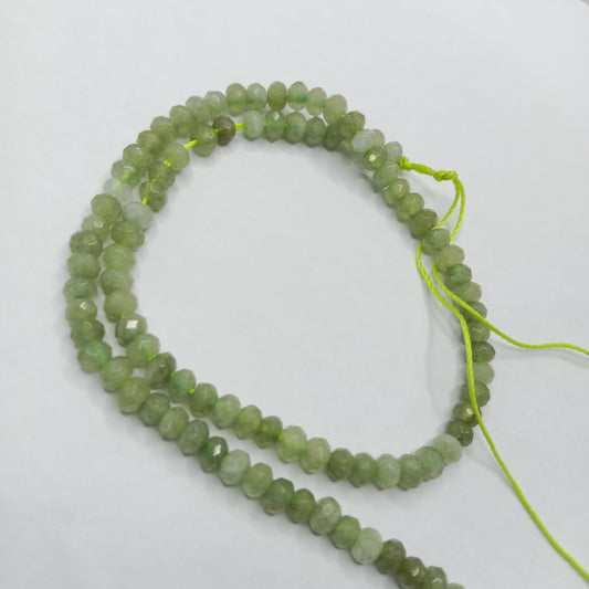 Shaded Green High Quality agateRondell Beads 4mm 1 string