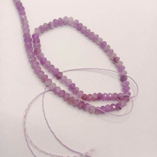 Light shaded purple High Quality agateRondell Beads 4mm 1 string