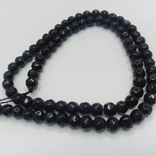 Black High Quality agate Round Beads 4mm 1 string