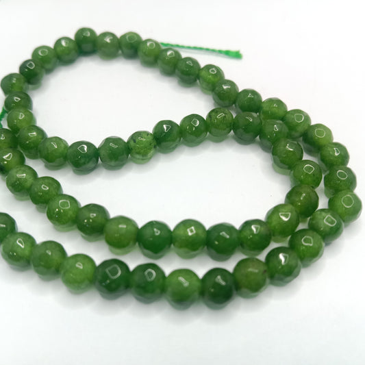Olive Green High Quality agate Round Beads 4mm 1 string