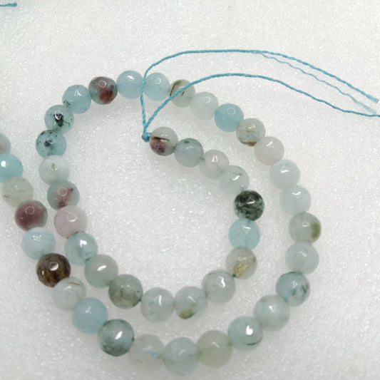 Light blue shaded High Quality agate Round Beads 6mm 1 string(60pcs)