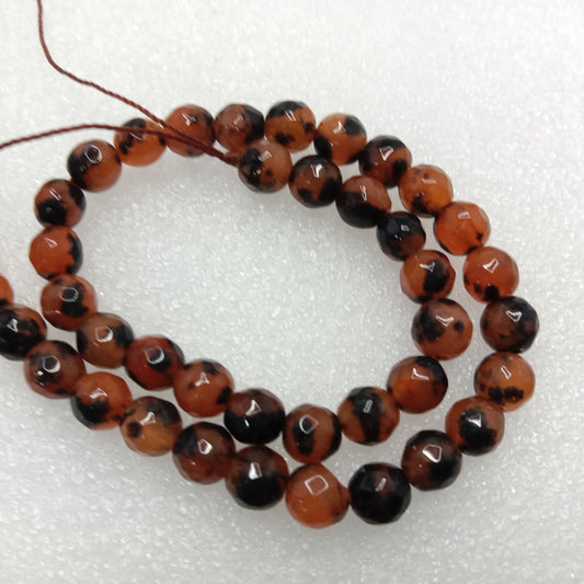 turquoise black and orange High Quality agate Round Beads 6mm 1 string(60pcs)