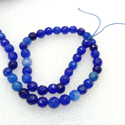 Shaded blue High Quality agate Round Beads 6mm 1 string(60pcs)