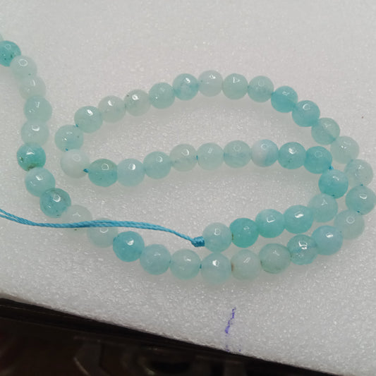 Shaded sea blue High Quality agate Round Beads 6mm 1 string(60pcs