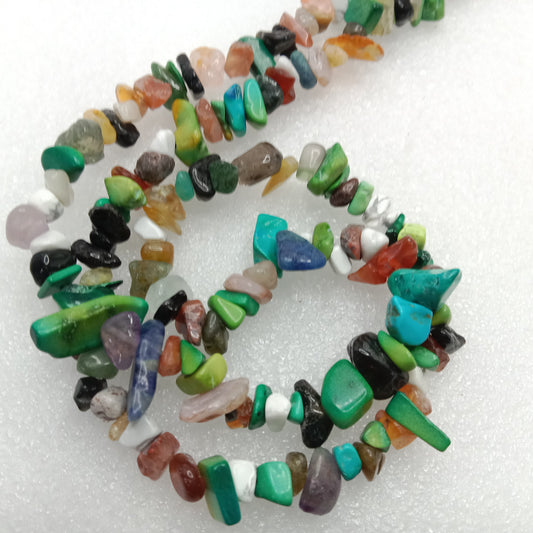 Multi stone Uncut stone beads 1 string
