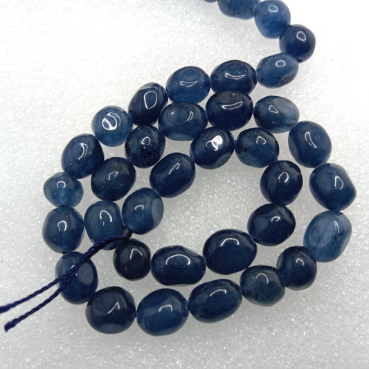 Dark blue High quality tumble stone beads 1 string(8x11mm)