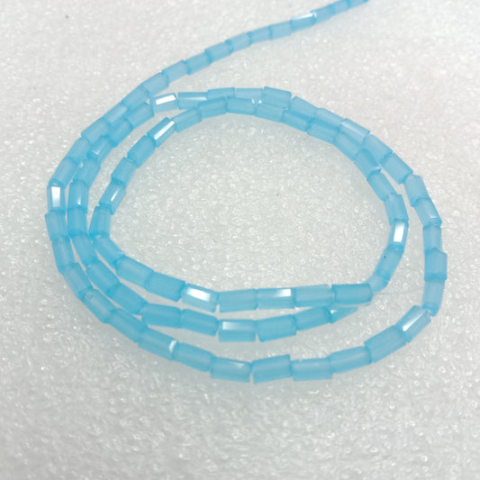 high quality light blue Retargel shape crystal beads 3x6mm 1 string