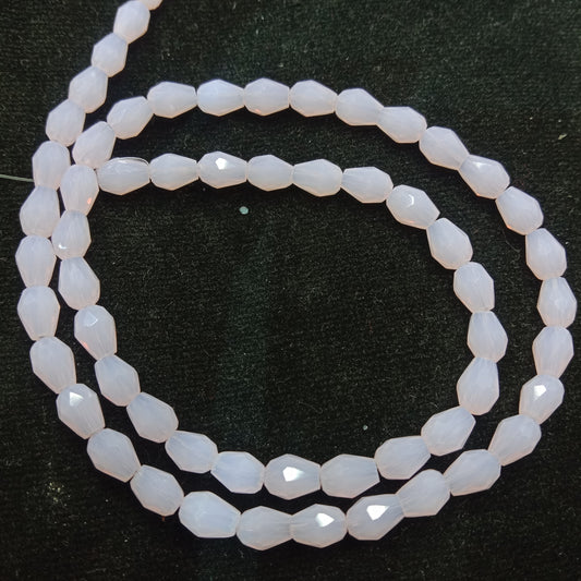 high quality light pink drop shape crystal beads 4x4mm 1 string