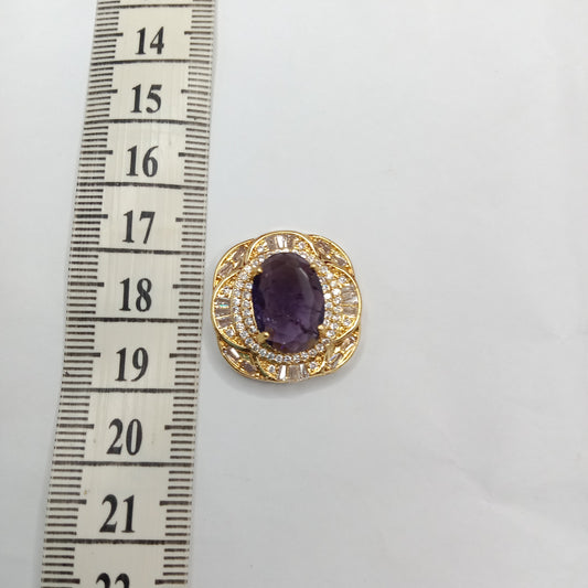 High quality purple crack stone AD connectors 22mm(2cm) (2pcs)