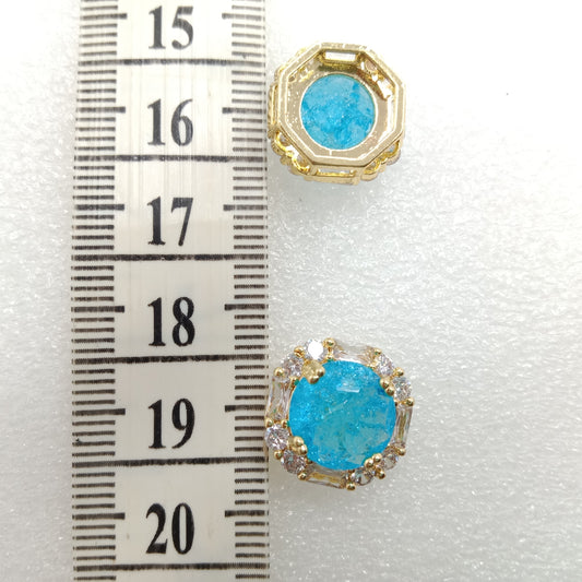 Sea blue (6pcs) high quality AD connectors 15mm(1cm )