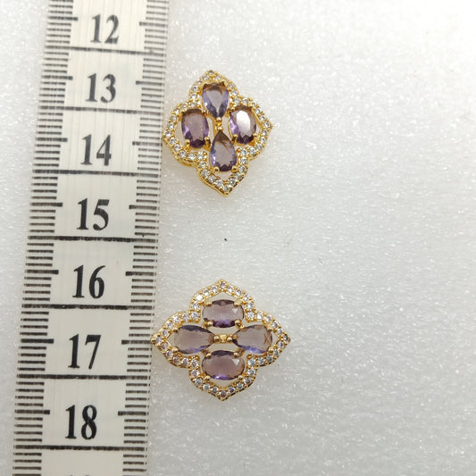 Amethyst (6pcs) high quality AD connectors 23mm(2cm )