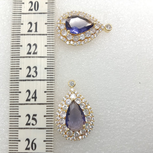 Amethyst (6pcs) high quality AD connectors 26mm(2cm )