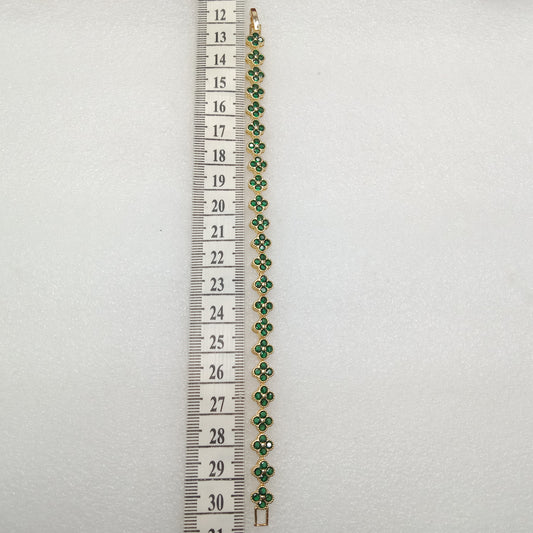 Dark green stone (1pcs) high quality AD bracelet (6 inches)