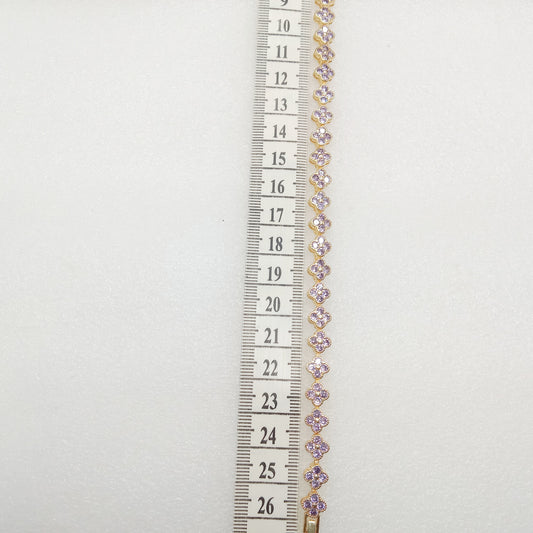 Light purple stone (1pcs) high quality AD bracelet (6 inches)