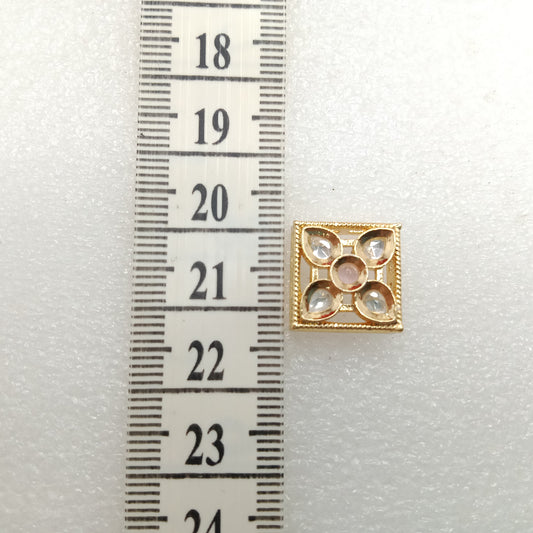 Light pink (6pcs) high quality kundan connectors 14mm(2cm)