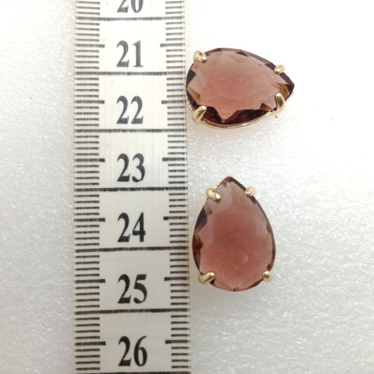 Light brown stone High quality(10pcs)jewellery connectors drop shape 22mm (2cm)