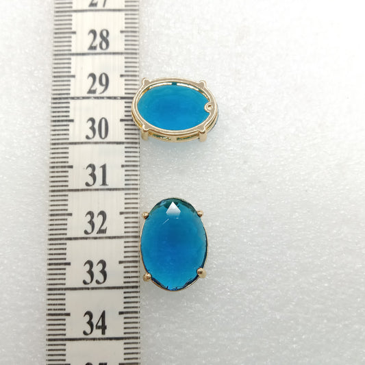 Light blue stone High quality(10pcs)jewellery connectors roundshape 22mm (2cm)