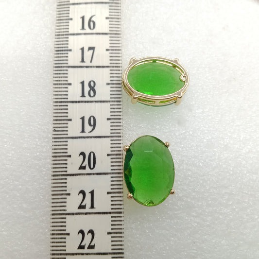 Light green stone High quality(10pcs)jewellery connectors round shape 22mm (2cm)