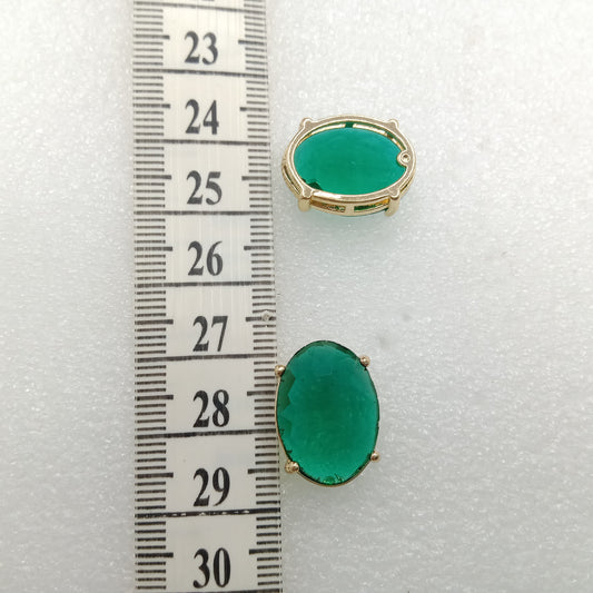 Dark Green stone High quality(10pcs)jewellery connectors round shape 22mm (2cm)