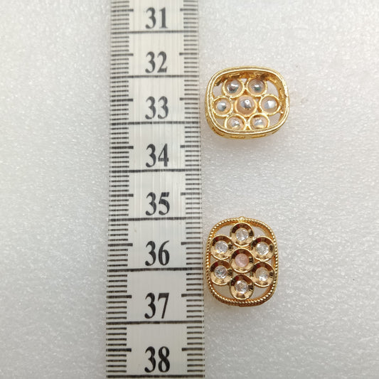 Light pink (6pcs) high quality kundan connectors 18mm(2cm)