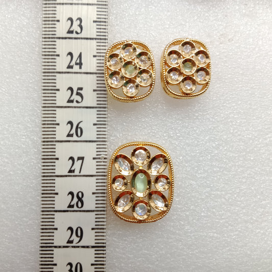 Mint (1set) high quality kundan pendant set 26mm(2cm)