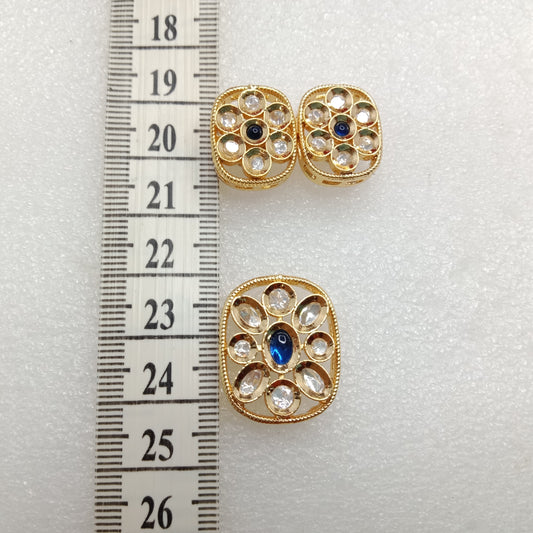 Dark blue(1set) high quality kundan pendant set 26mm(2cm)