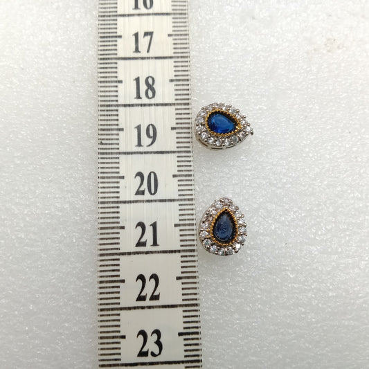 Dark blue drop shape (10pcs) high quality AD connectors (14mm)(2cm)