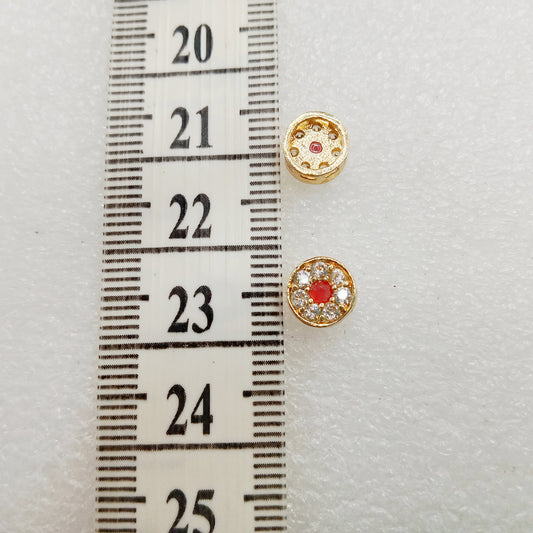 Dark pink round shape (10pcs) high quality AD connectors (8mm)(2cm)