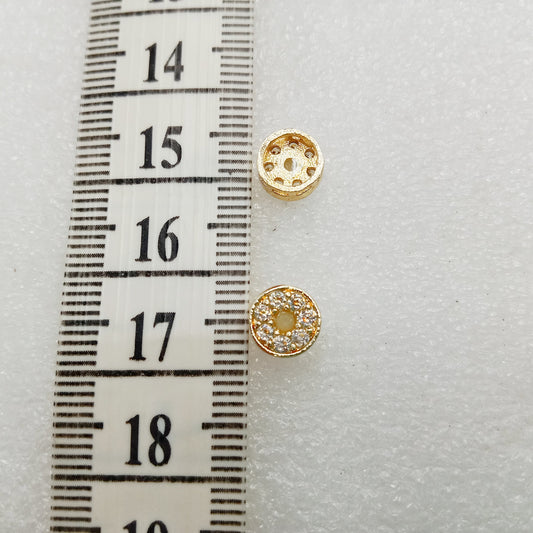Yellow round shape (10pcs) high quality AD connectors (8mm)(2cm)