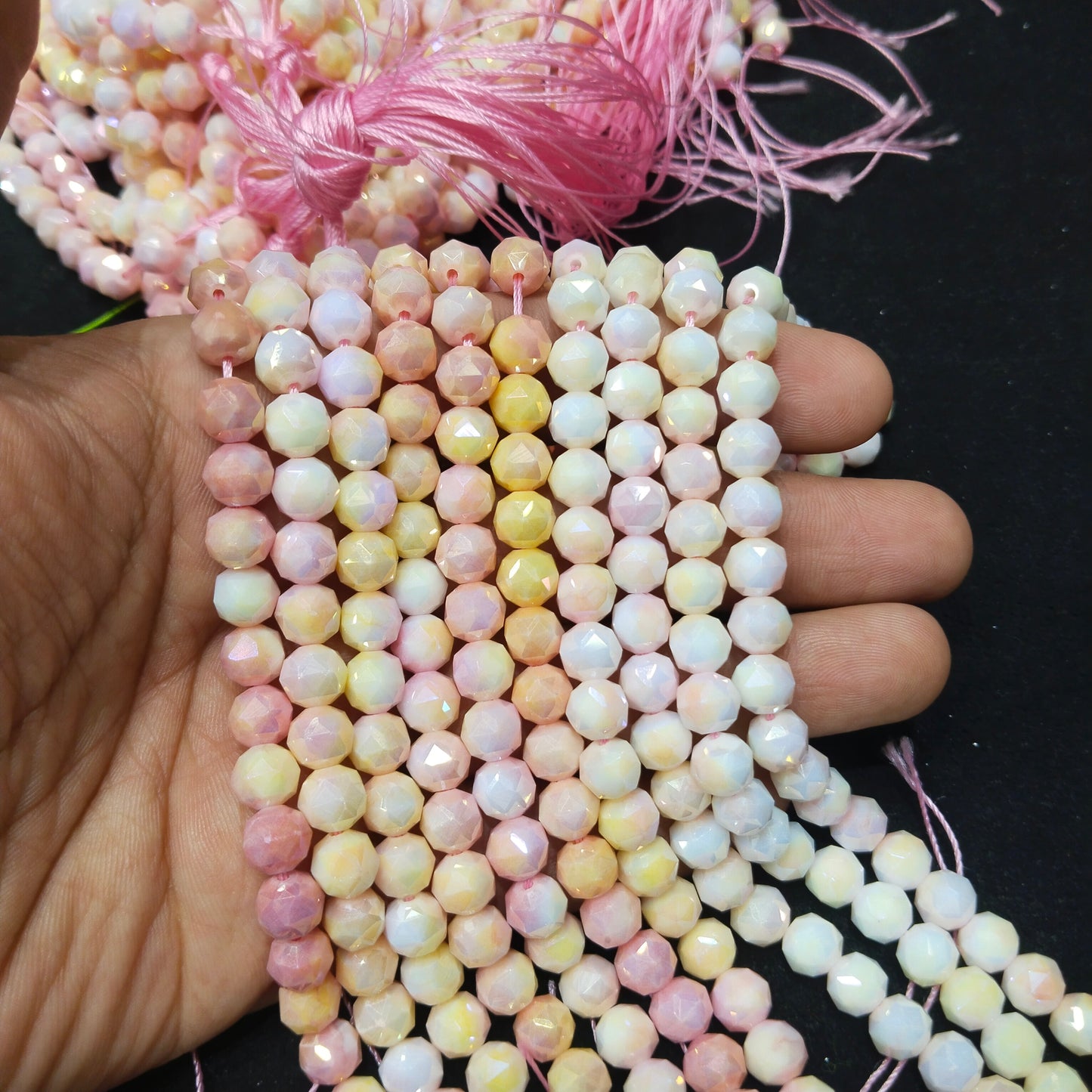 Light multi color high quality football crystal beads