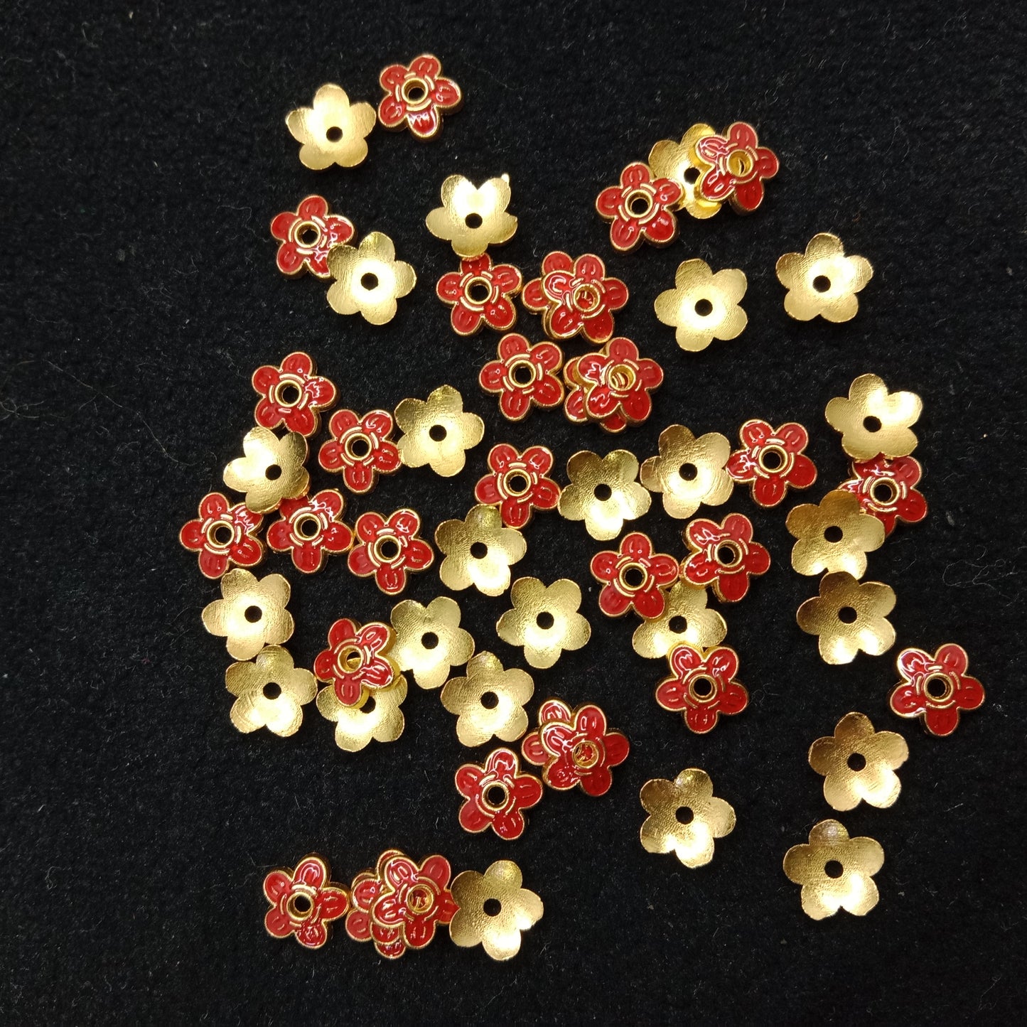 Meenakari flower cap's (100pcs)