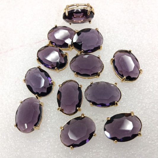 High Quality Crystal stone Connectors 10pcs