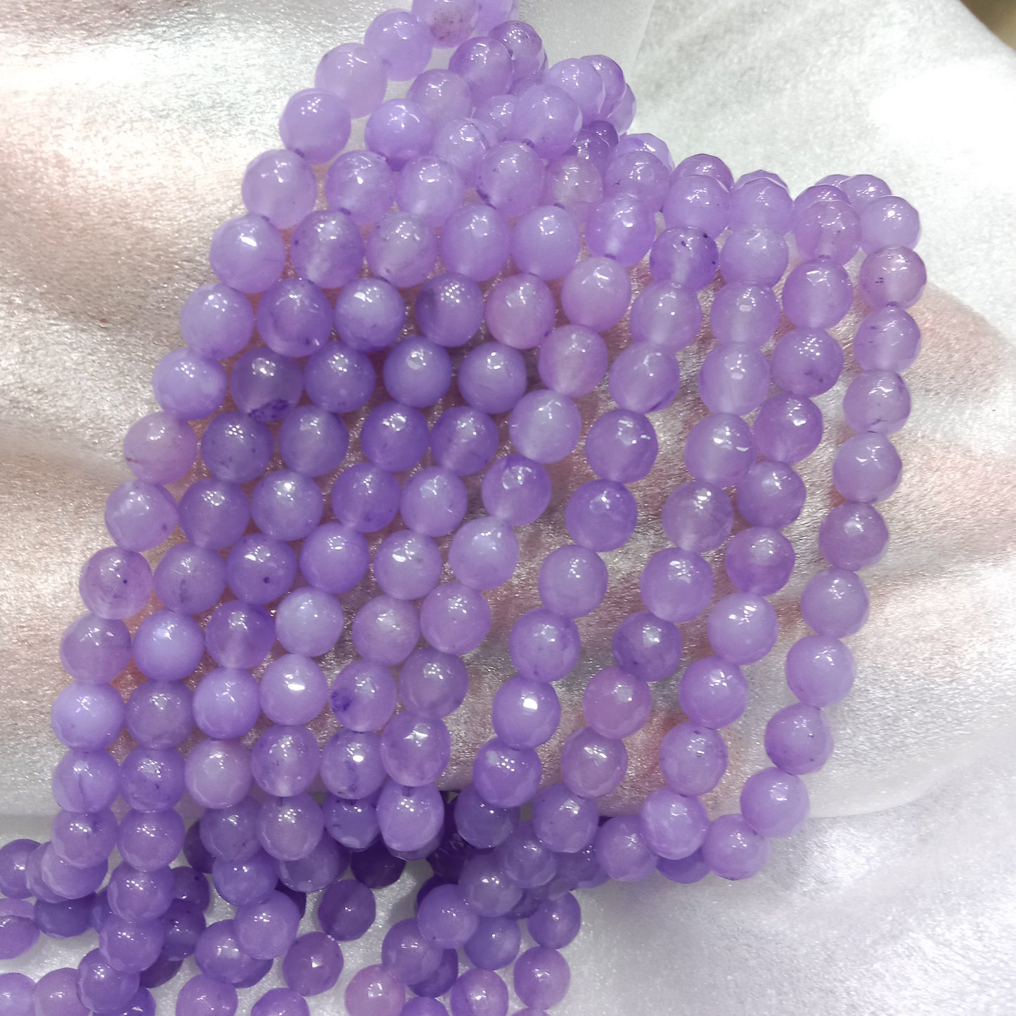 Purple texture agate beads (8mm)
