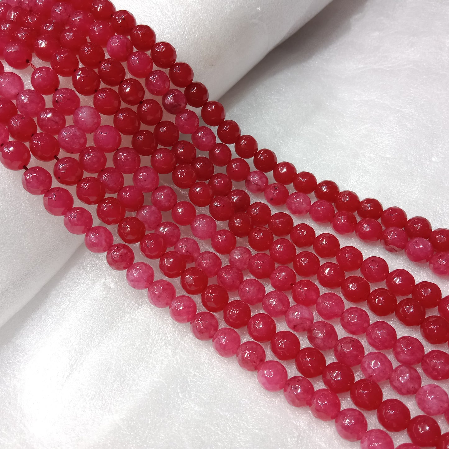 Pink texture agate beads (8mm)