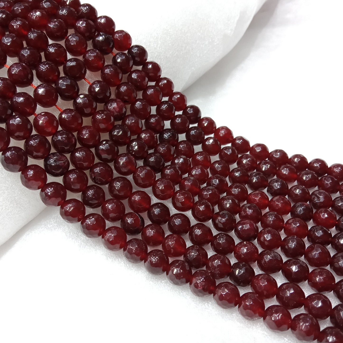 Red texture agate beads (8mm)