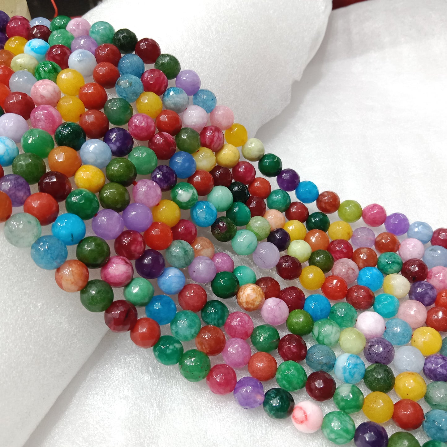 Multiple texture agate beads (8mm)