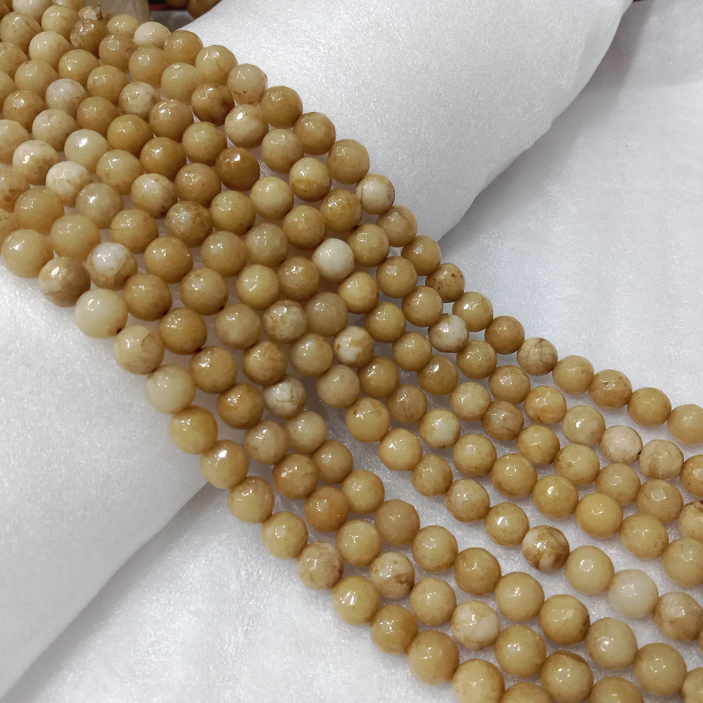 Brown texture agate beads (8mm)