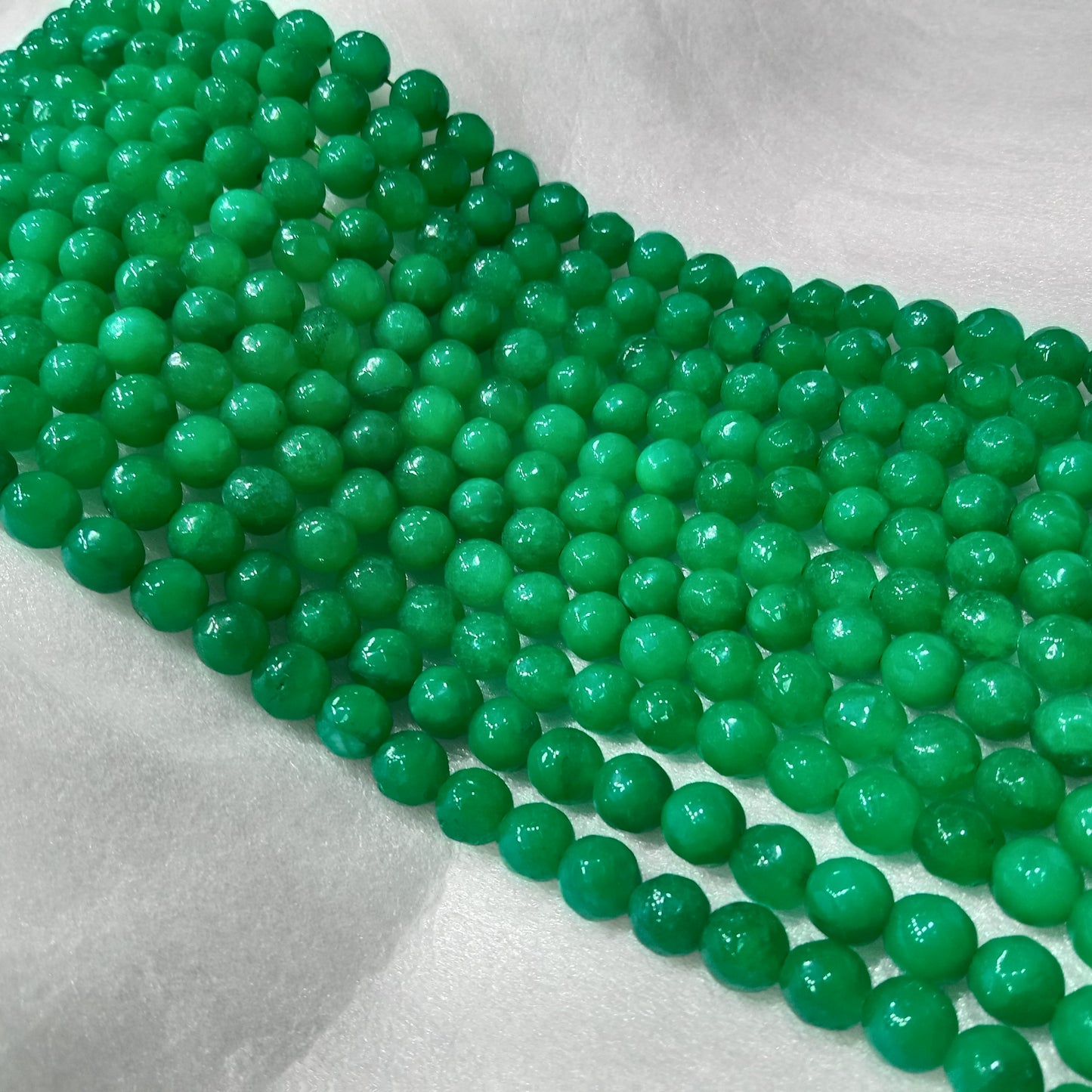 Green texture agate beads