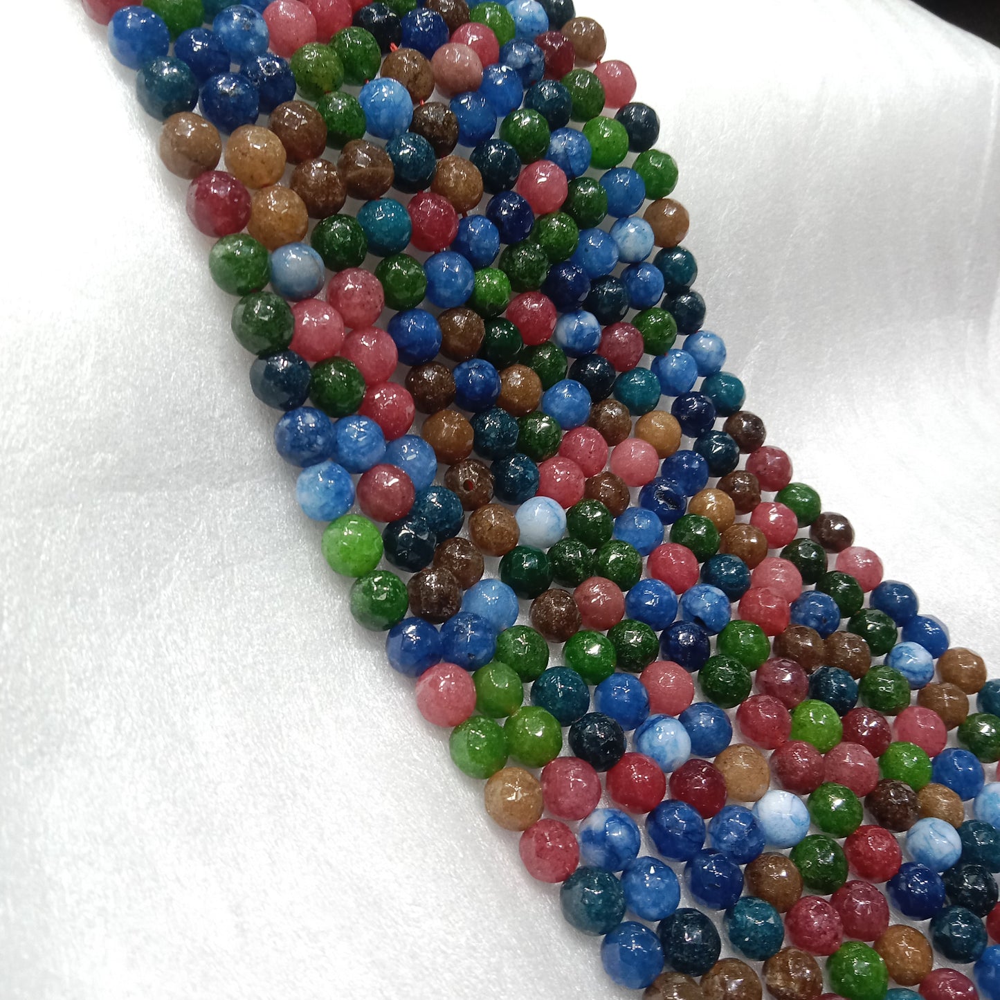 Multi texture agate beads (8mm)