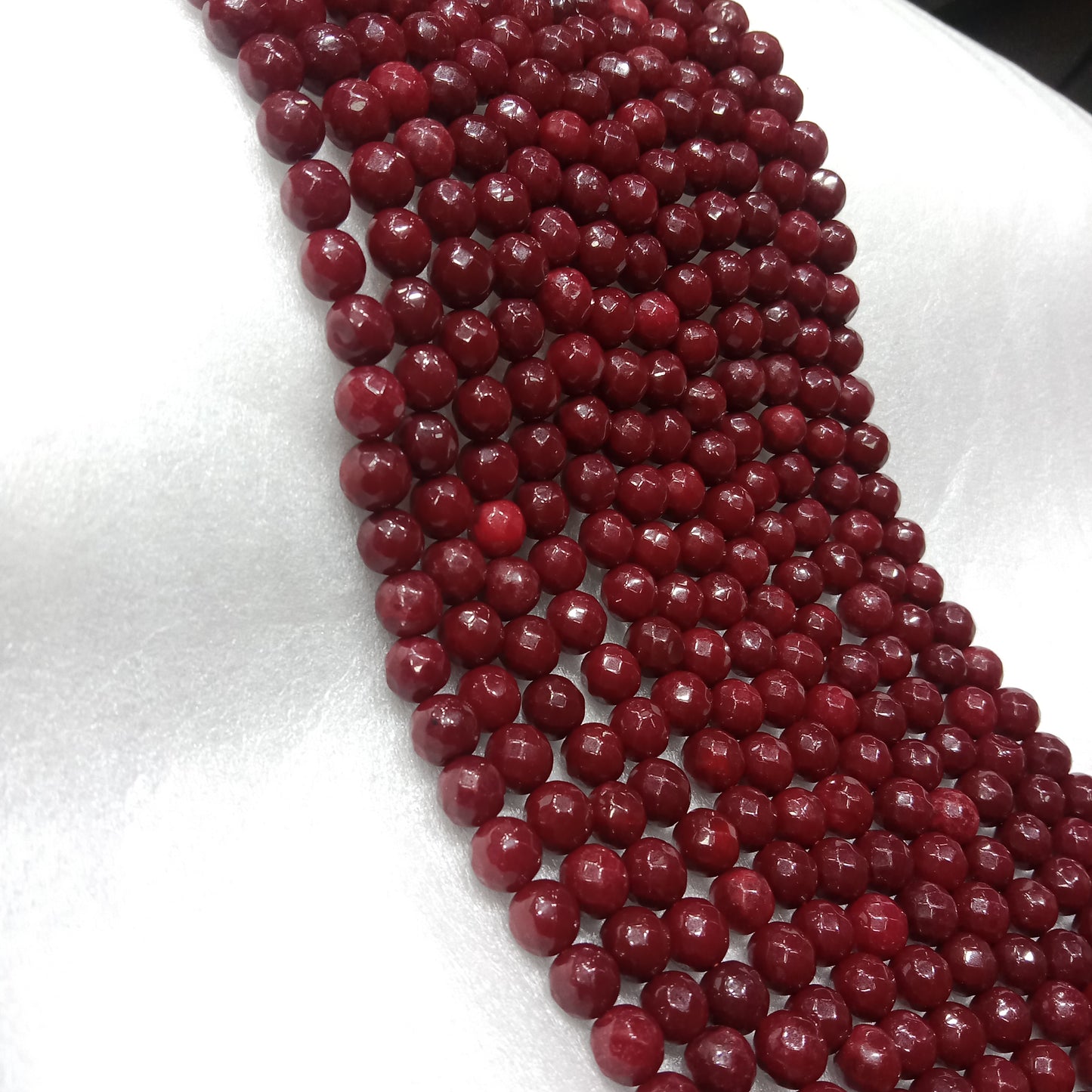 Red(Maroon) texture agate beads (8mm)