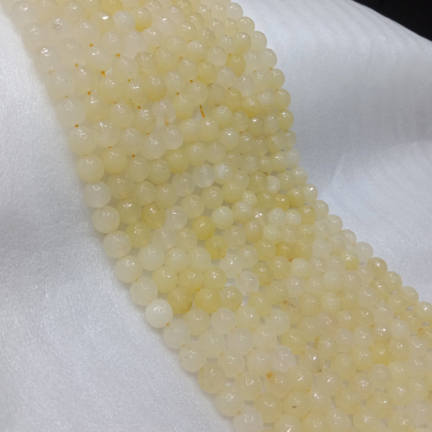 Yellow texture agate beads (8mm)