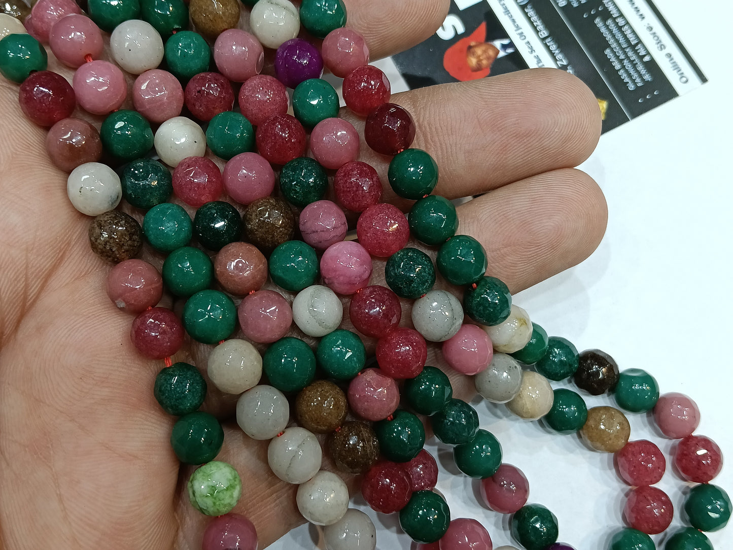 Multi Colour 8mm Agate Beads 1string