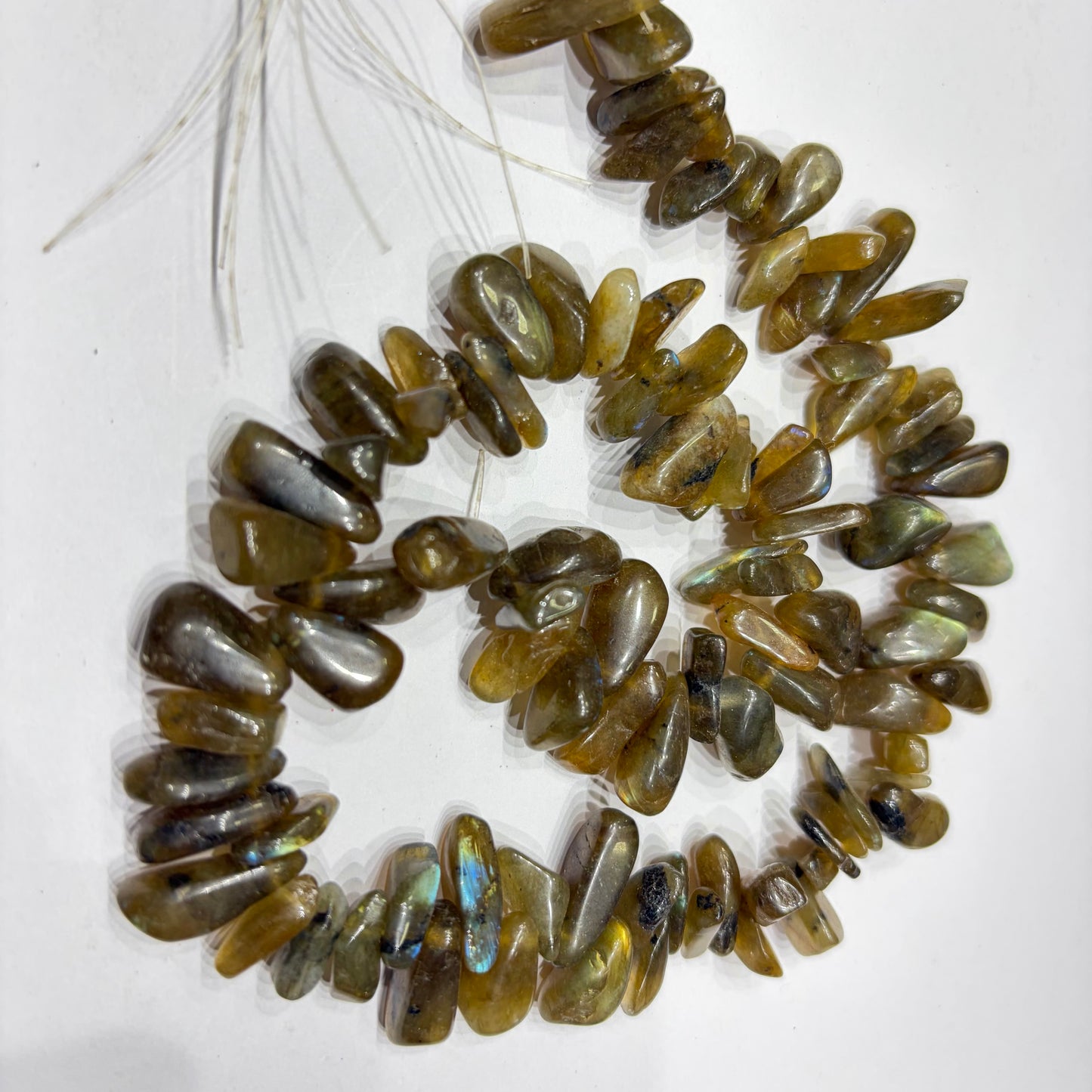 Dark Lapidorite Uncut Stones Beads 1 String