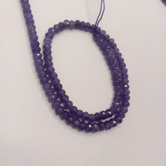Dark purple High Quality agate Rondell Beads 4 mm 1 string