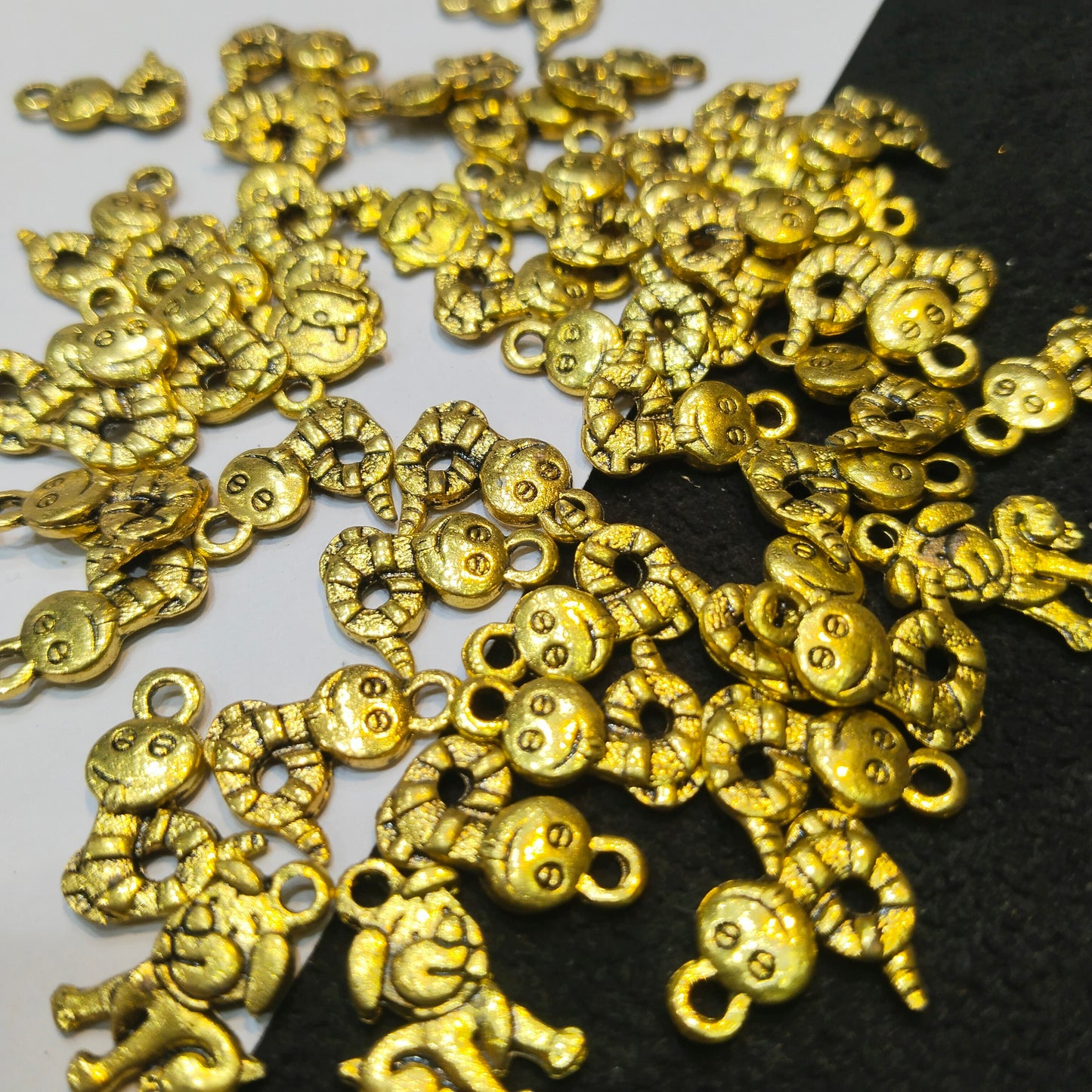 Oxidized gold plated scorpion charms 15mm 60 pcs.