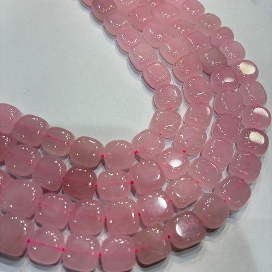 Baby pink agate beads 1 string 14X14mm